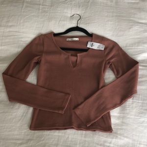 Pink long sleeve Abercrombie top